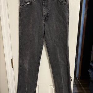 Wrangler Black Straight-Leg Jeans Classic Denim